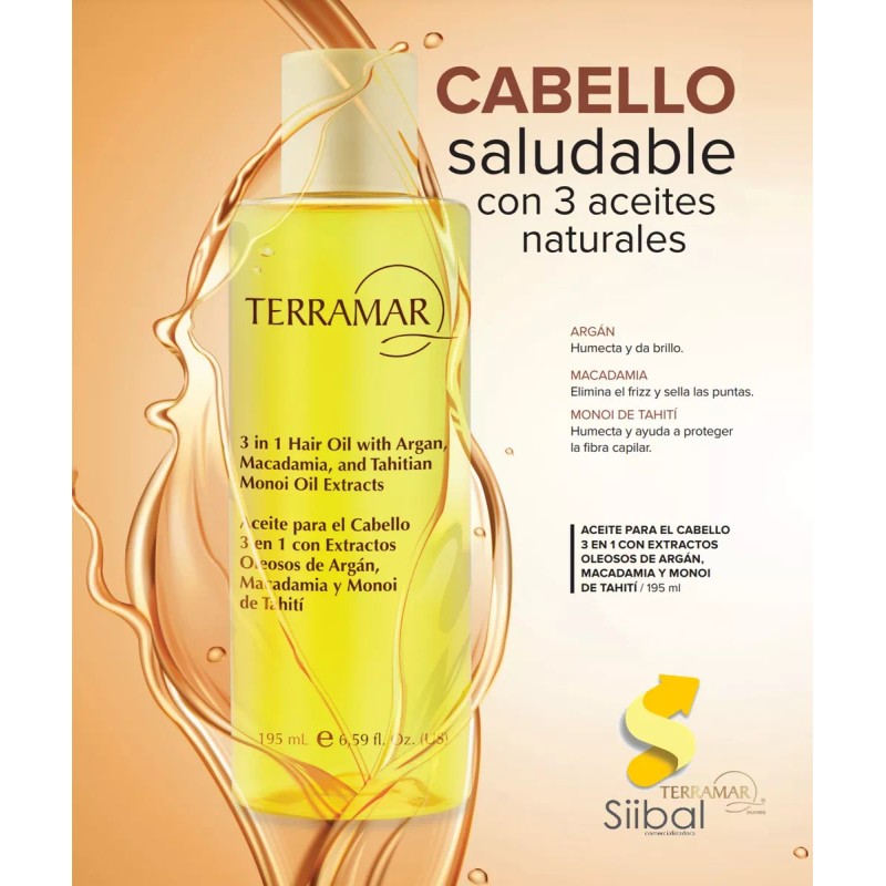 TERRAMAR BRANDS Pack 3 Oleos Tratamiento Capilar Terramar 3 En