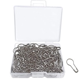 100Pcs 21mm/0.8 Inch Small Metal Gourd Safety Pins Bulb Pin for Knitting Stitch Markers, Sewing Clothing DIY Craft Making (Silver)