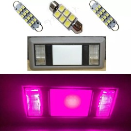 Fyre Flys 2 Map 1 Dome white LED Interior lights for 1988-1998 Chevy Silverado/GMC Sierra - Pink