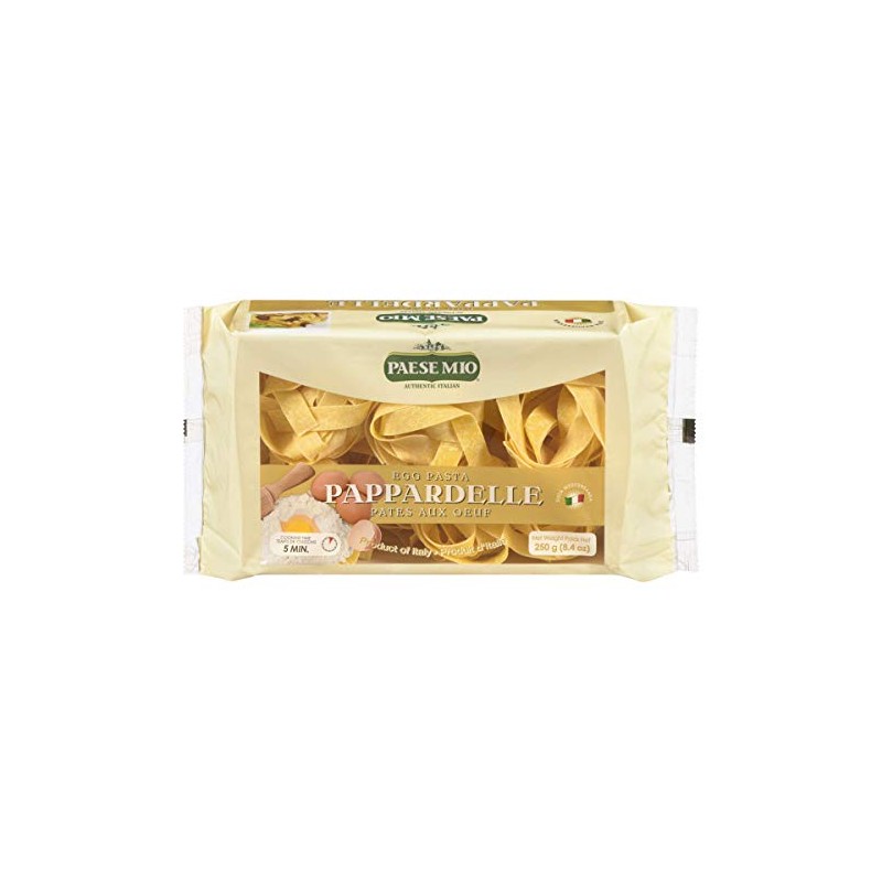 PAESE MIO Pasta Pappardelle Egg Nests, 250 g (Pack of