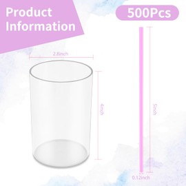 500 Pcs Lavender Purple Coffee Stir Sticks Set Lilac Purple Cocktail Straws Acrylic Stir Stick Holder Coffee Stirrers Holder Bar Straws Drink Stirrers for Coffee Bar Party Supplies Kitchen 2.7*4 Inch