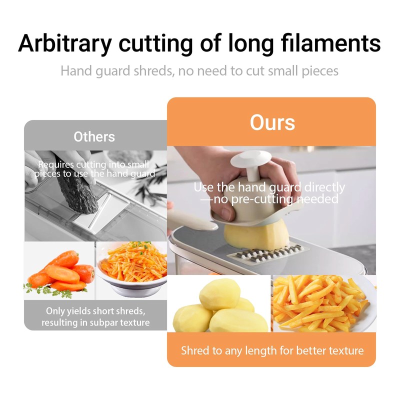 Multifunctional Vegetable Slicer 6-in-1 - Mandolin, Julienne Cutter, Cucumber Slicer,