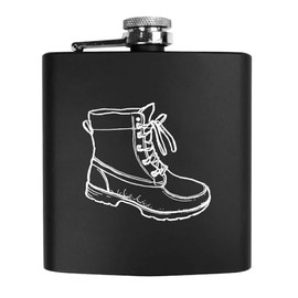 6oz (170ml) 'Work Boot' Pocket Hip Flask (HP00032713)