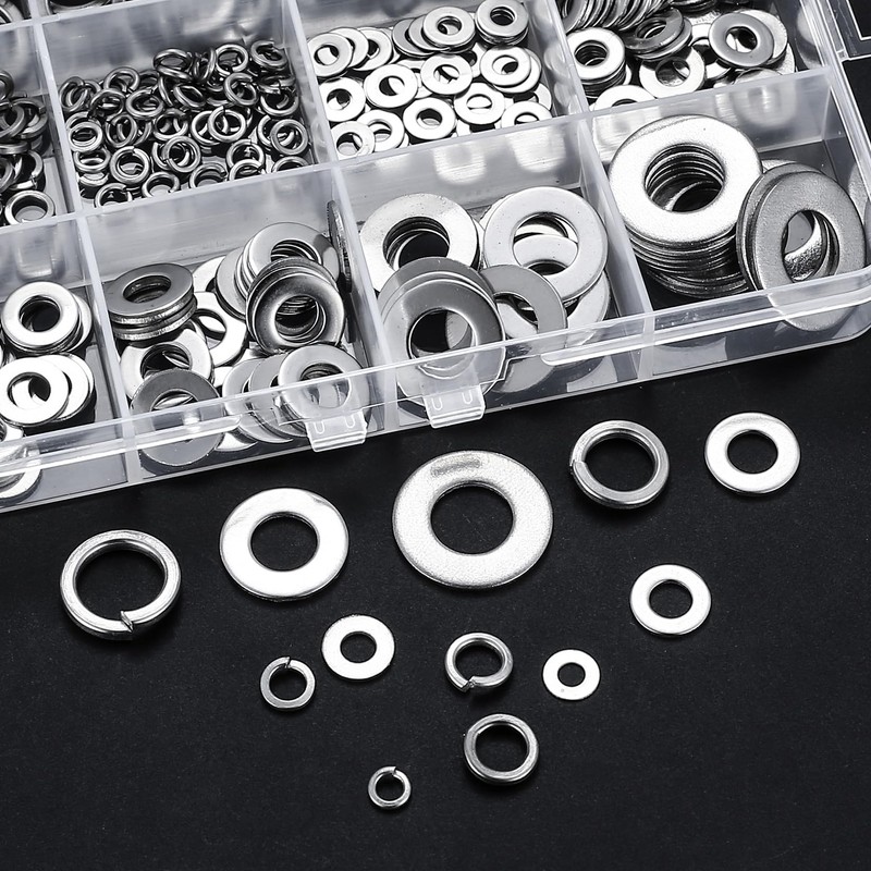 348 Pcs Stainless Steel Washers: 175 Pcs Flat Washers Penny