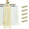Sioloc 5 Pack Beige Cheesecloth Table Runner,10ft Gauze Boho Romantic