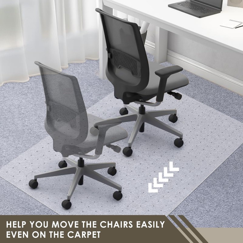 Azadx Heavy Duty Office Chair Mat for Carpet 32" x