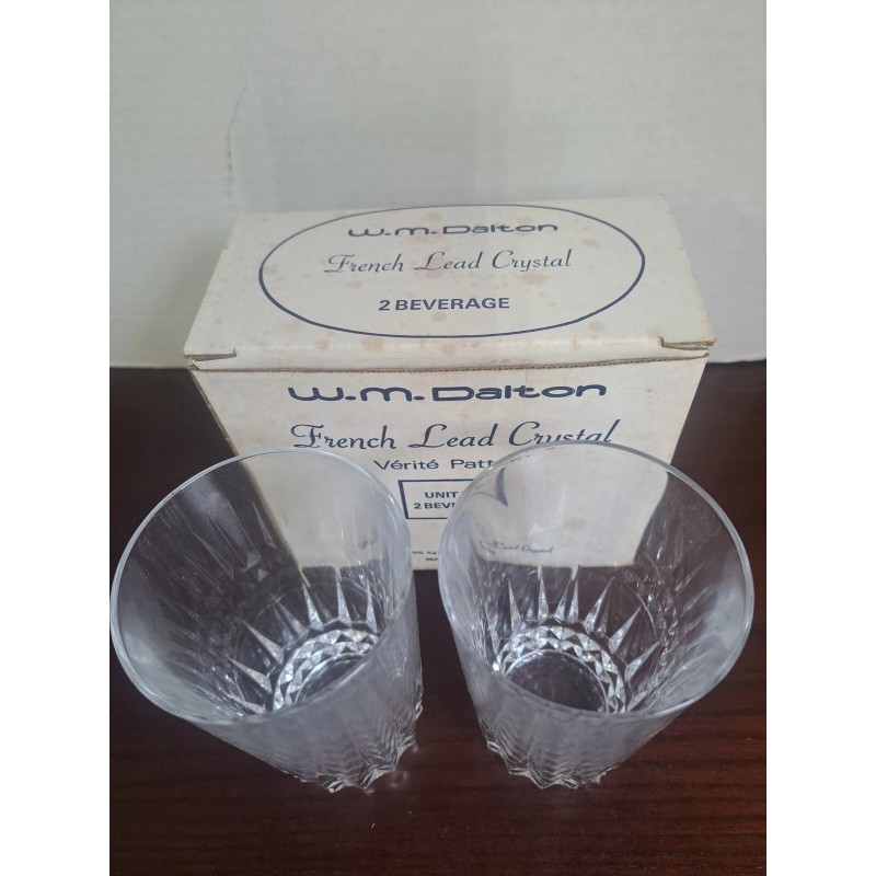 wm dalton Set Of 2 Beverage Glasses 24% French Lead