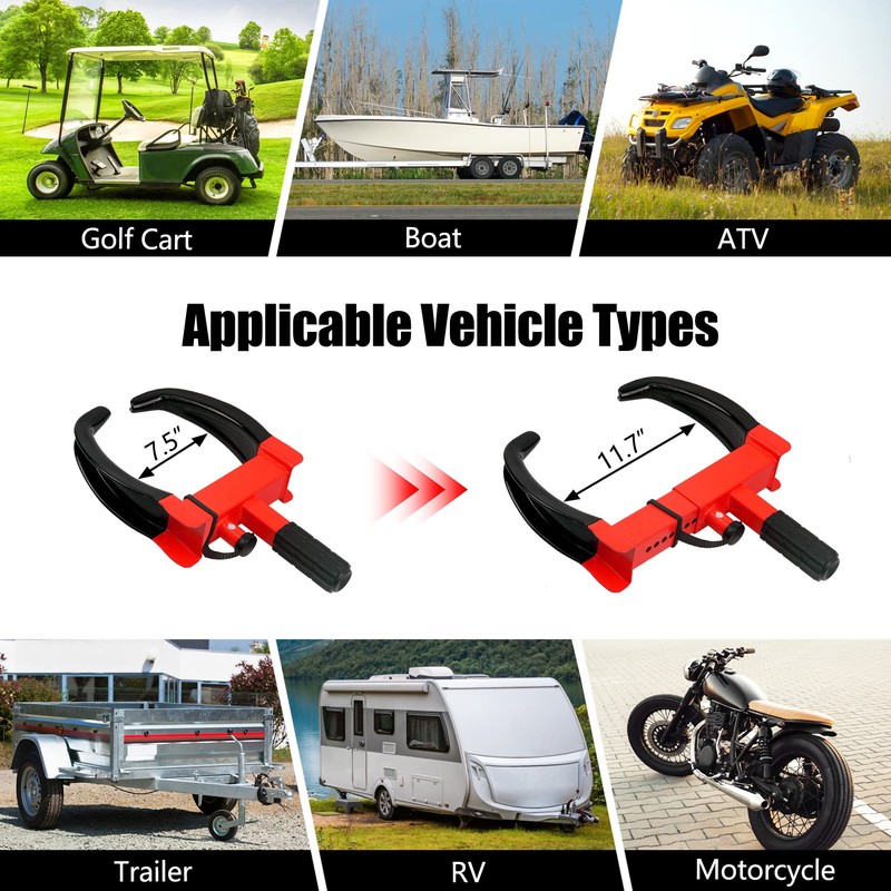 KAYCENTOP Wheel Clamp Lock Tire Lock Anti Theft Lock Fit
