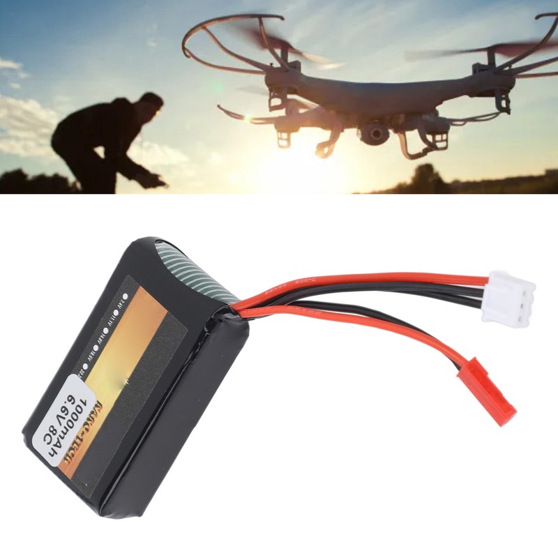 RC Receiver Lithium Battery 1000mAh 8C 6.6V RC Aircraft Remote