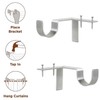 Silver Tap Bracket - No Drill Curtain Rod Bracket 1"