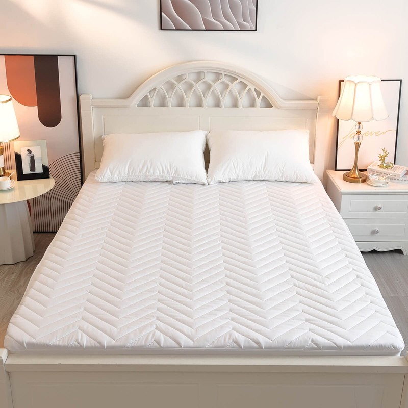 Quilted Waterproof RV Short Queen Mattress Protector Pad for 60