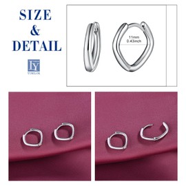 Yumilok Clover Earrings Hoop Earrings Men Women Stainless Steel Stud Earrings Nose Lip Earrings Hoop Huggie Cartilage Helix Tragus Piercing Earrings, Stainless Steel