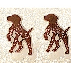Pointer Dog Pointing Teeny Tiny Flat Acrylic Post Stud Earrings Jewelry