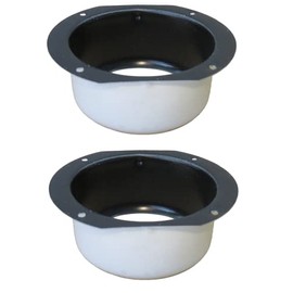 Rainware Supply 2 3/4 inch Aluminum Gutter Downspout Round Drain Outlet with Flange, 2-Pack (D234F_2pack)