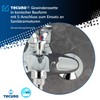 tecuro Threaded Rosette Conical Design with S-Connector 3/4 x 1/2