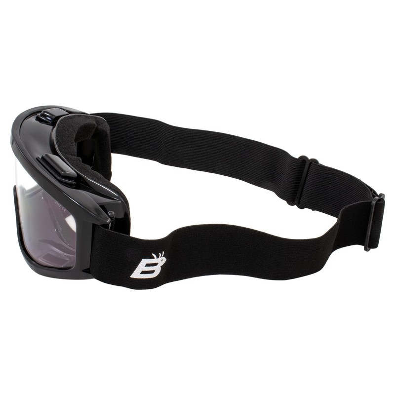Birdz Eyewear Vulture Motorcycle Goggles (Black Frame/Clear Lens)