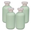 Outanaya 4pcs Travel Shampoo and Conditioner Bottles Avocado Dispenser for