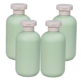 Outanaya 4pcs Travel Shampoo and Conditioner Bottles Avocado Dispenser for Liquids Compact Soap Container for Bathroom and Toiletries