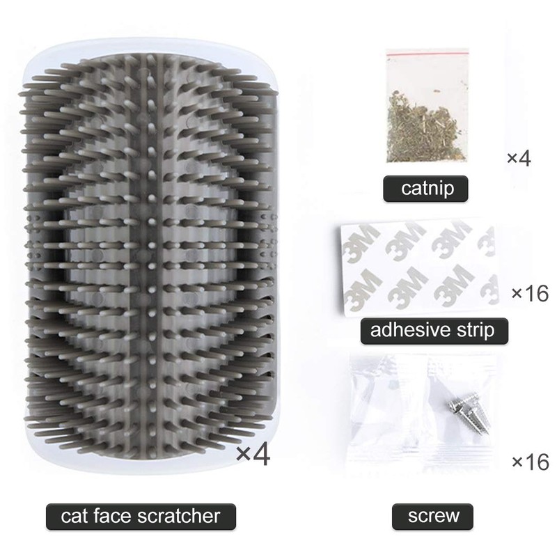 4 Pack Cat Corner Face Scratcher Cat Self Groomer Wall