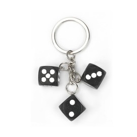 SHTALHST Dice Keychain,Cute Keychain for Women,Lucky Slot Machine Keychain, Bag Charms for Handbags,Wallets,Purses,Gift for Birthdays, Anniversaries, and Holidays, Black