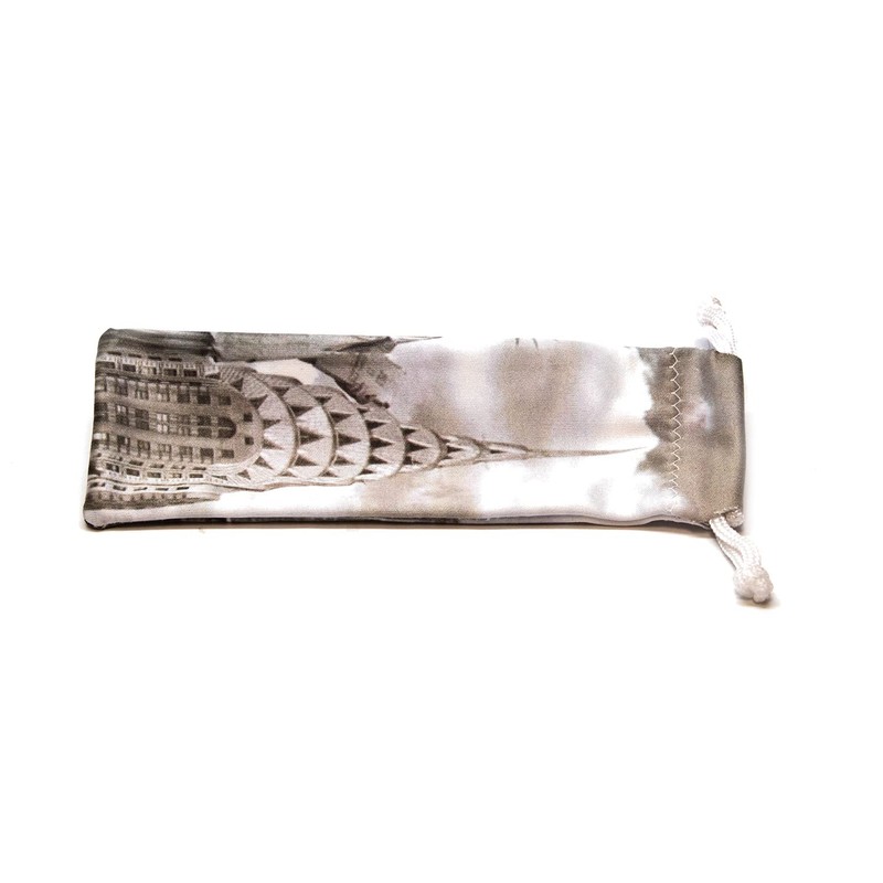 Calabria Micro-Fiber Drawstring Eyeglass Pouch Case w/New York Photography by