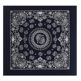 [the largest selection] Large Size Bandana, Paisley Pattern (Large) 26.8 x 26.8 inches (68 x 68 cm), Trainmen Paisley Bandana Big 27 X 27 Jumbo Bandana (7 Colors), Large Bandana (Navy)