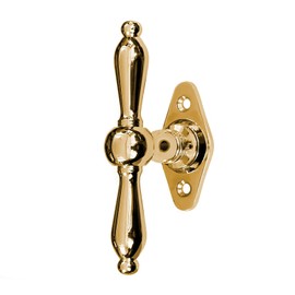 Antikas - Window Handle Polished Brass - Window Olive - Window Fittings - 11.2 x 6.2 cm