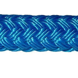 Samson EQ Braid Double Braid Polyester Yacht Rope 1/2" 8,300 lb. Tensile Colors: Blue, Black, Beige, Beige/White, Black with Blue tracer, Pink and Purple (Blue, 1/2" x 25 ft. Hank)