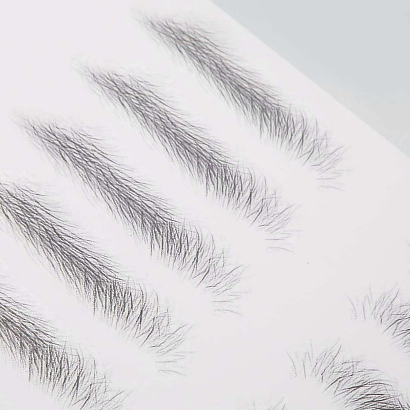 8pcs Tattoo Eyebrow Sticker Waterproof Breathable Long Lasting False Eyebrows