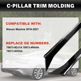 Rear Quarter Panel Molding Compatible with Nissan Maxima 2016-2021 Replace OE 78873-4RA0A 78873-9DD0A 78873-9DD0B 78873-9DJ1A Left Driver Side