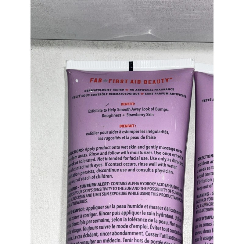 2 Sealed First Aid Beauty KP Bump Eraser Body Scrub,