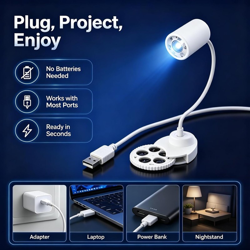 Proyector Nocturno Holográfico Estrella & Océano 5D de Alta Definición