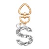 PATIKIL Alphabet Initial Letter Keychain, Cute Heart Crystal Keychains Car