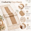 Boho Table Runner for Dining Room Decor – Cream &