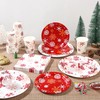Christmas Snowflake Paper Plates and Napkins Red White Snowflake Plates