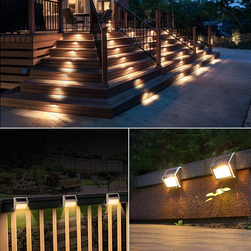 JSOT Solar Deck Lights -12 Pack Solar Fence Lights Waterproof