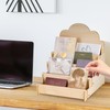 Aramanara 4-Tier Greeting Card Display Stands, Wooden Postcard Display Stand,