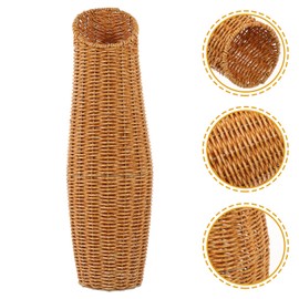 PRETYZOOM Rattan Woven Vase: Wicker Tall Flower Vase Imitation Straw Floor Vase Decorative Rustic Flower Arrangement Container for Balcony Home Garden Decor