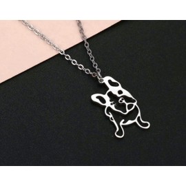 CrownOfRibbons French Bulldog Frenchie Necklace, Corgi Dog Lover in a Gift Bag