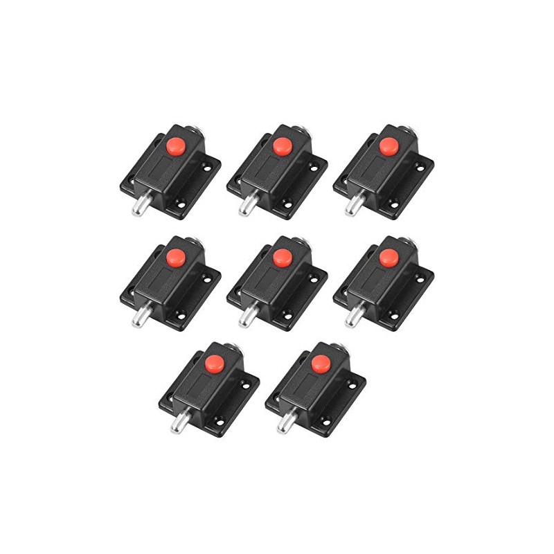 sourcing map Door Bolt Lock, 2-inch ABS Sliding Barrel Keyless