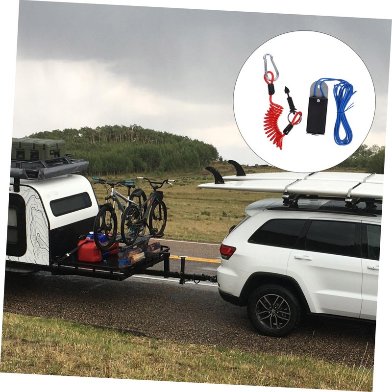 FUNOMOCYA Trailer Breakaway Switch 4ft Coiled Cable Electric Brake Controller