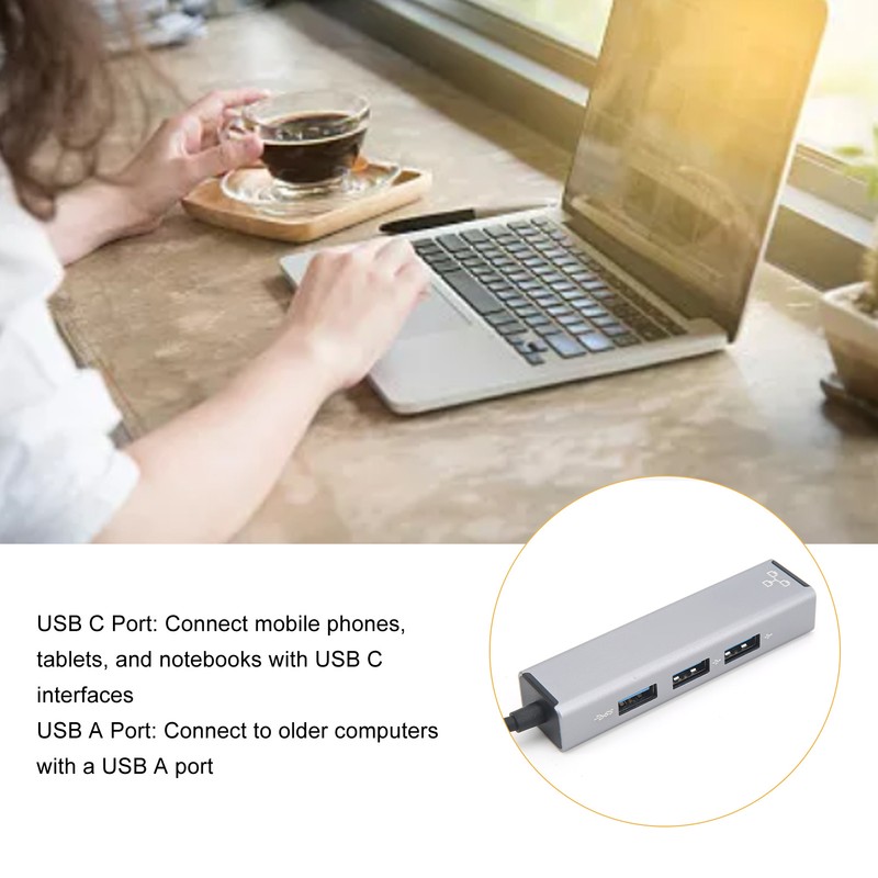 USB C USB A Hub Low Network Latency USB 3.0