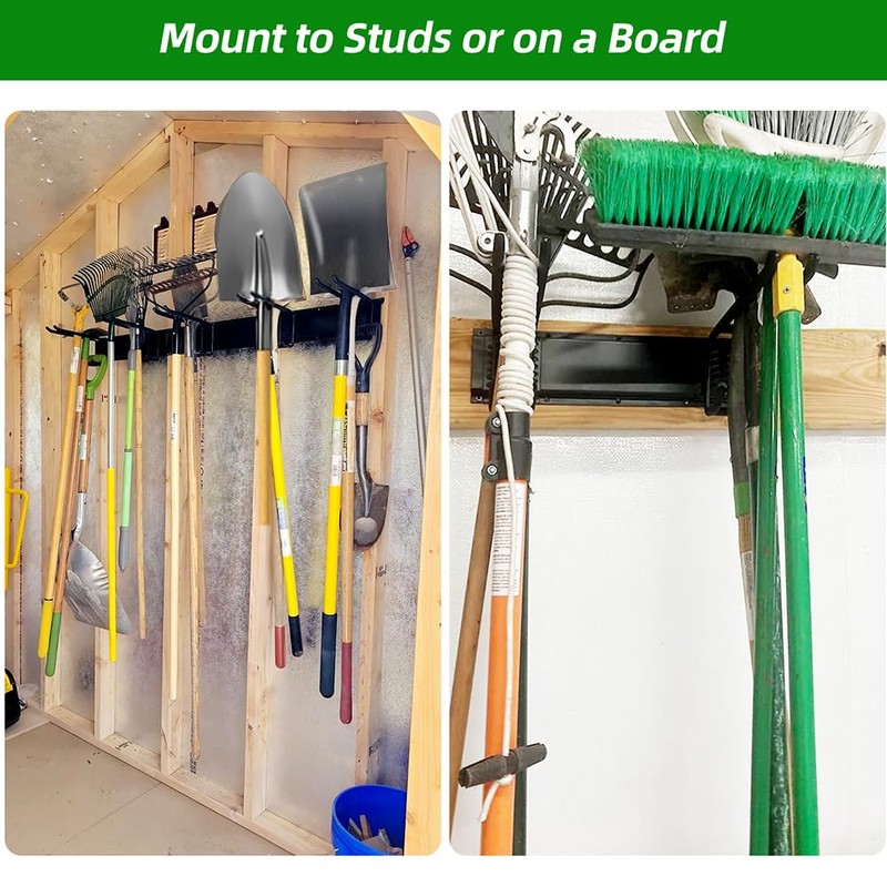 PIYILO Garage Tool Organizer Wall Mount with 48 inches Rails