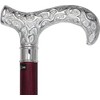 Royal RC Canes Super Strong Silver Scrollwork Derby Walking Cane