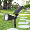 Outdoor Solar Powered Lawn Light 4LED Garden Yard Pathway Spotlight