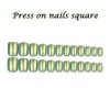 Press On Nails, Press on nails medium square, Opaque Reusable