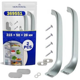 2 Pieces Fridge Handles 315 x 50 x 28 mm with Original Code 00369551 369551 for Bosch - Warranty 10 Years - MONTERAL