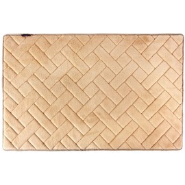 FABBRICA HOME Memory Foam Accent Rug in Herringbone - Beige 21 * 34