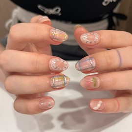 Vintage Petal Handmade Nail Tips - Almond / 빈티지 페탈 수제네일팁 - 아몬드