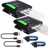 Mudder 2 Pcs Rechargeable Cap Light with Head Strap and